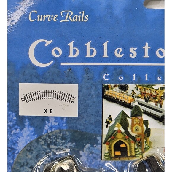 Cobblestone Corners Collectibles Railroad Curve Rails-8 Pc - Picture 3 of 5